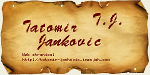 Tatomir Janković vizit kartica